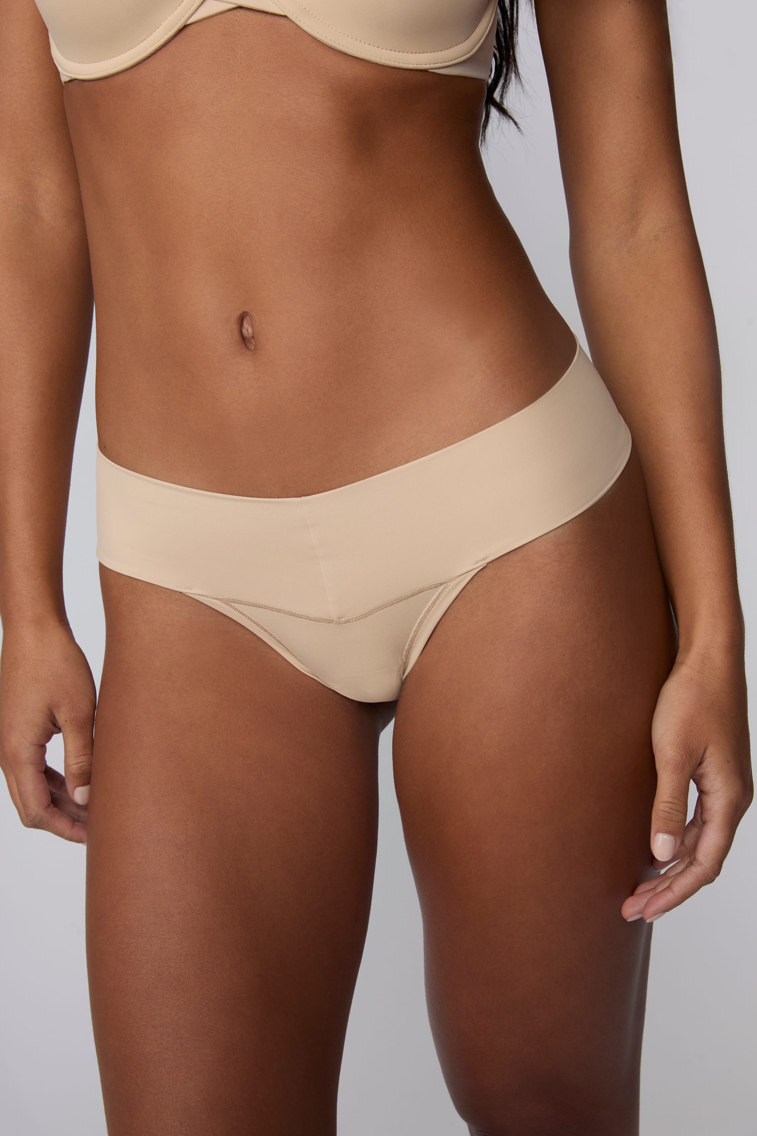 Bliss Low Rise Thong - Beige