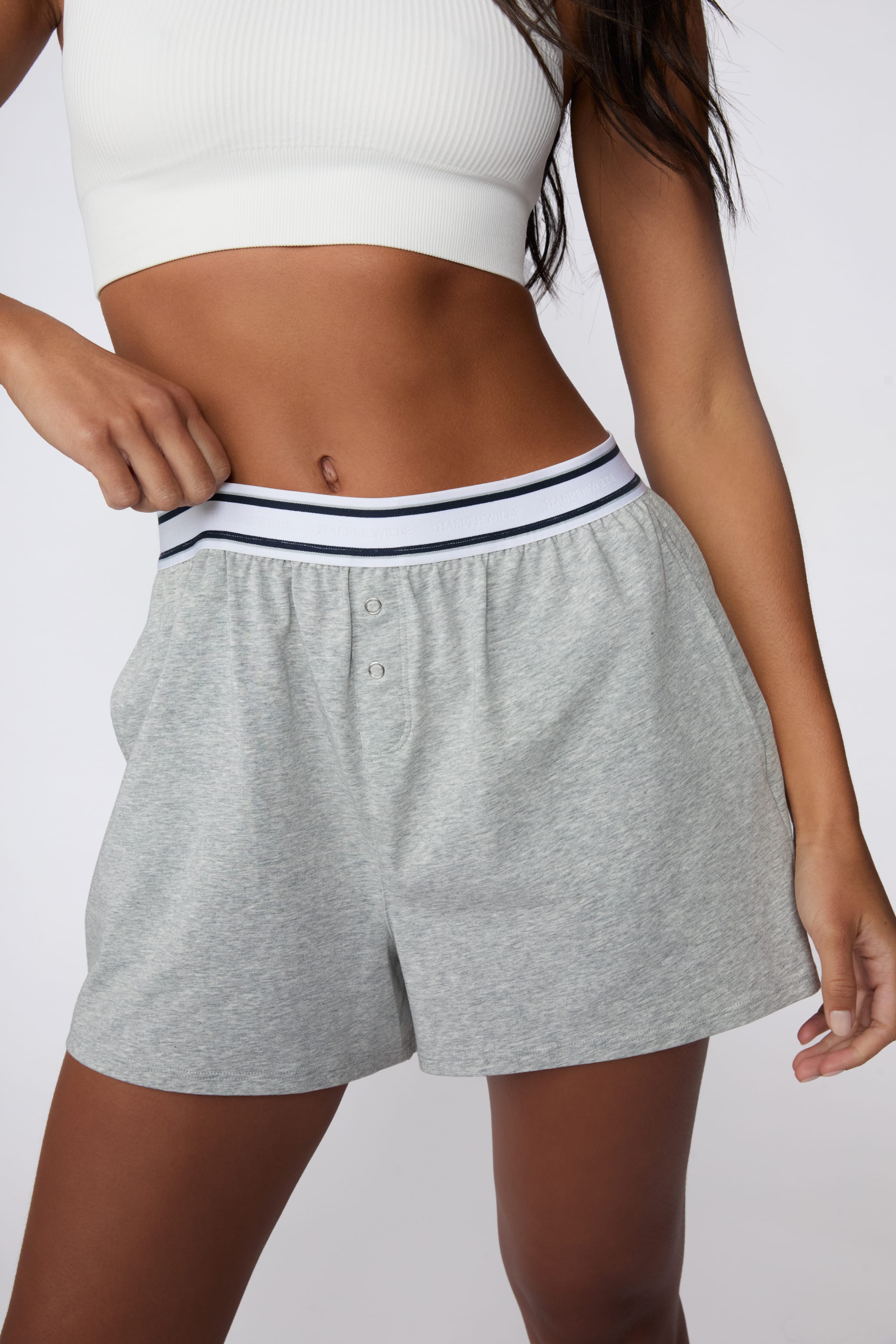 Cloud Cotton Pajama Shorts - Heather Grey