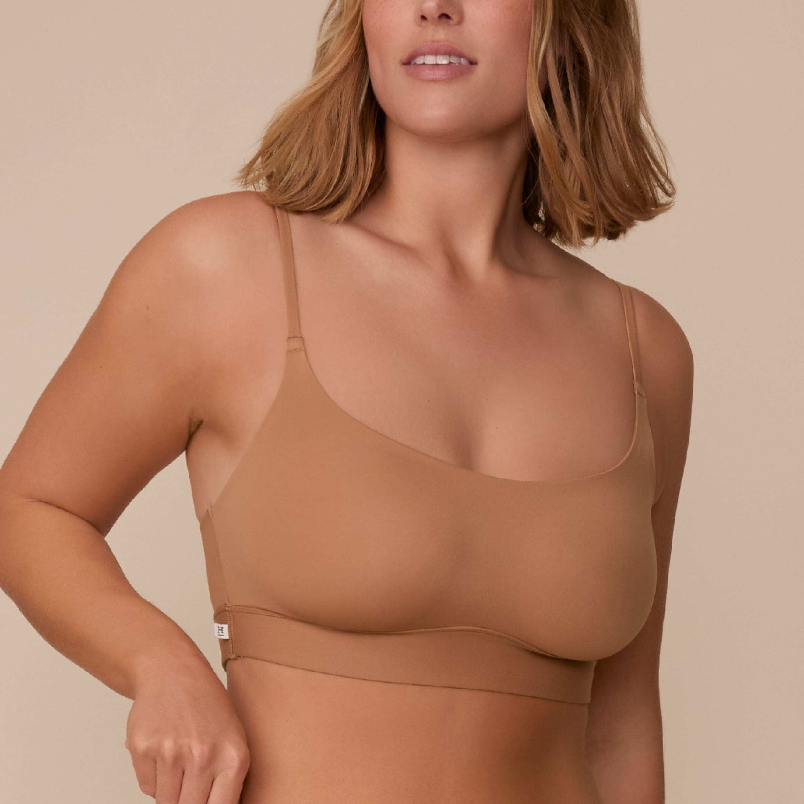 Bliss Scoop Adjustable Bralette - Tan