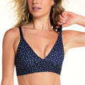 Bliss Triangle Bralette - Navy Dot