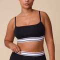Cloud Cotton Retro Bandeau Bralette - Black