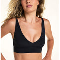 Cloud Cotton Plunge Bralette - Black