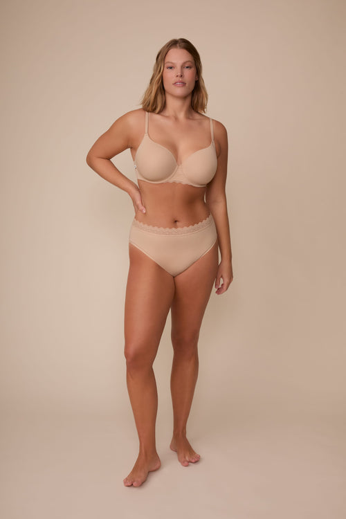 Base Lace T-Shirt Bra - Beige