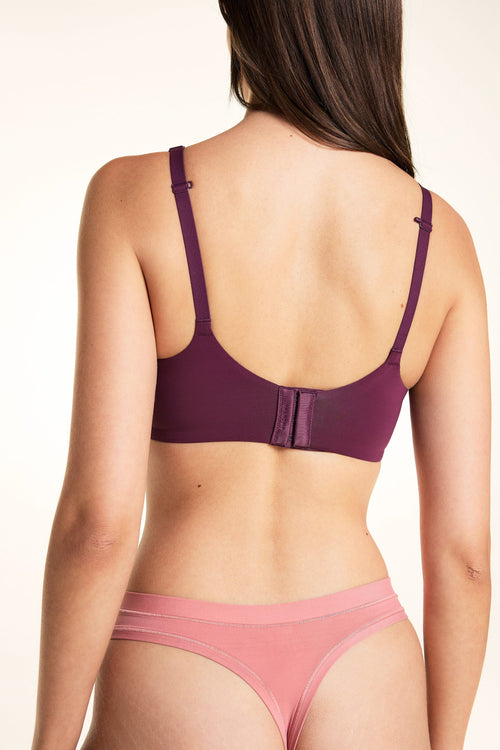 Base Unlined Bra - Eggplant