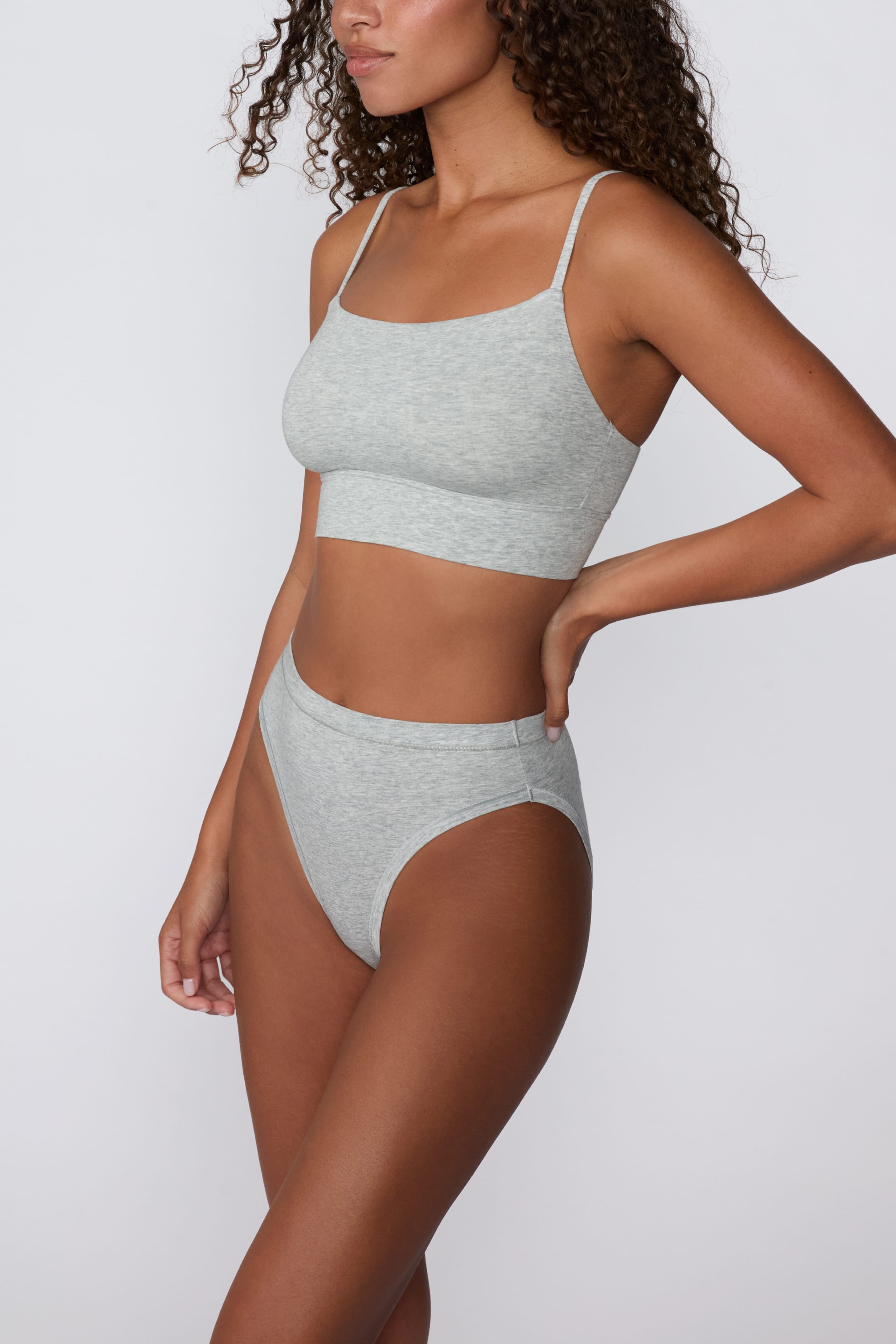 Cloud Cotton French Cut Brief - Heather Grey