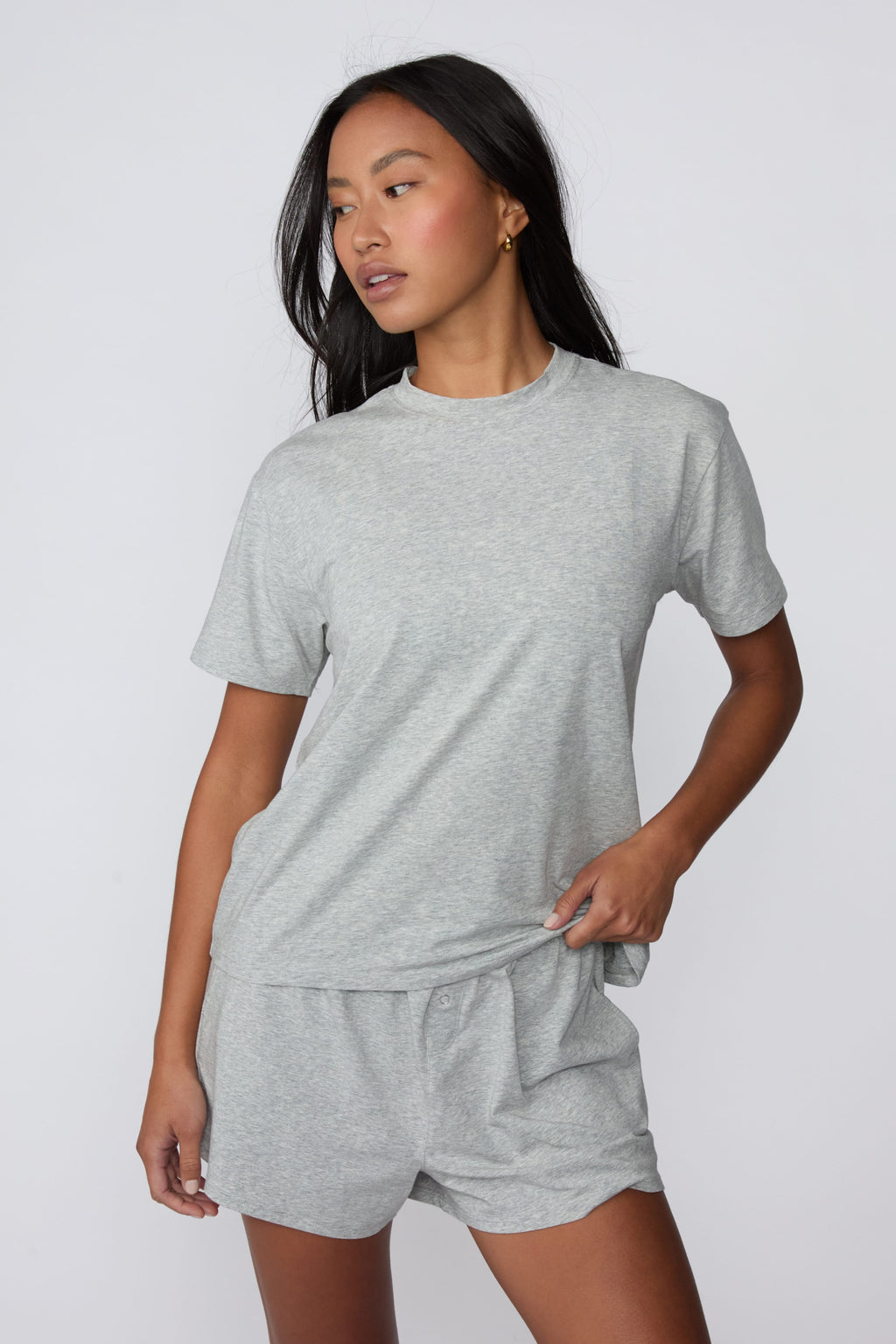 Cloud Cotton Pajama Shirt - Heather Grey