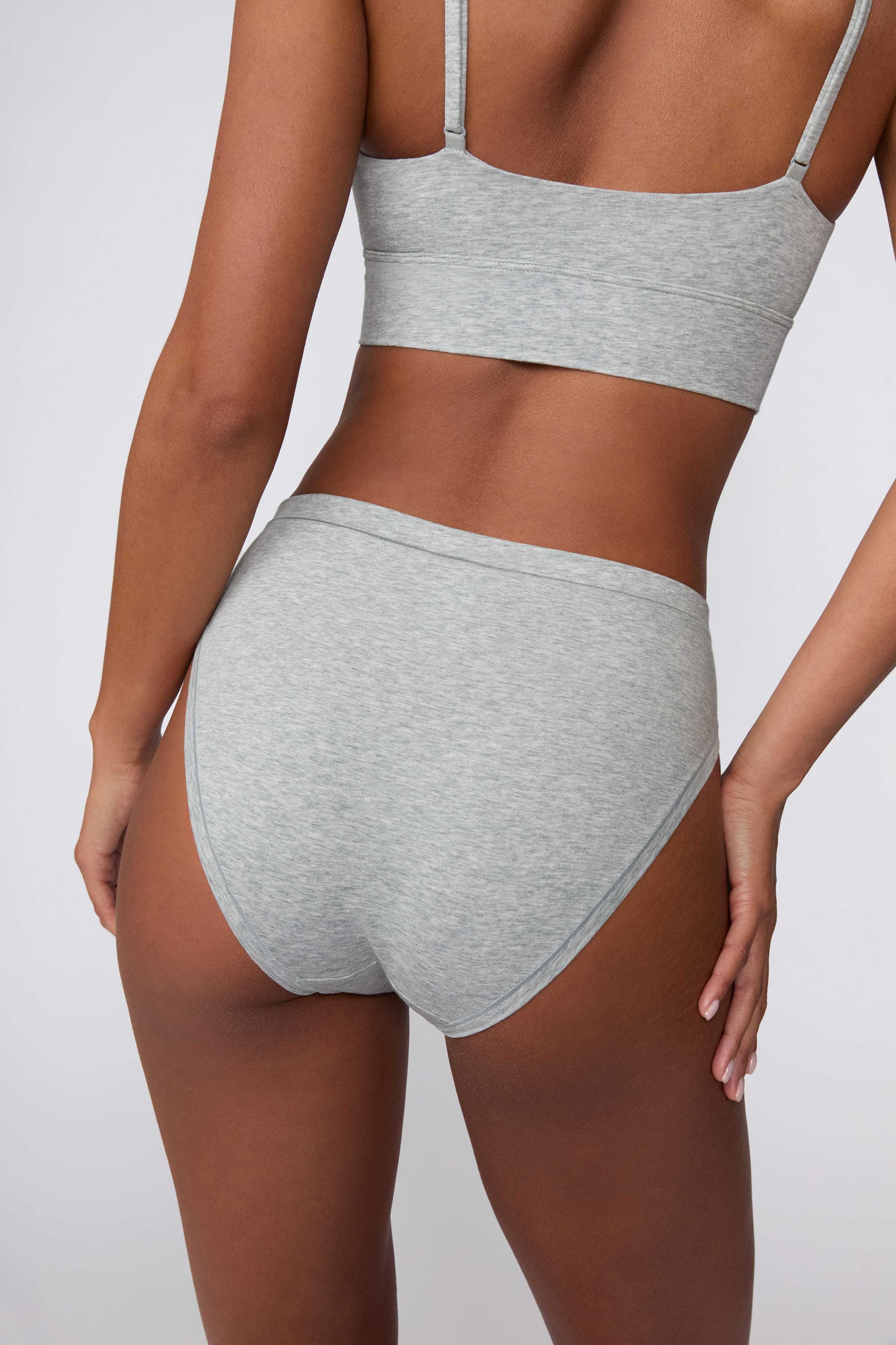 Cloud Cotton French Cut Brief - Heather Grey