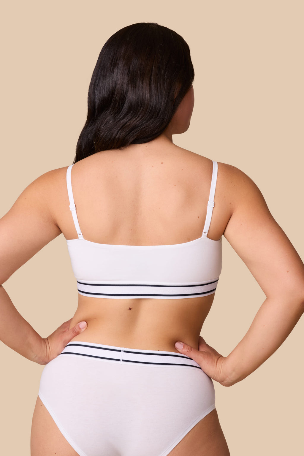Cloud Cotton Retro Bandeau Bralette - White