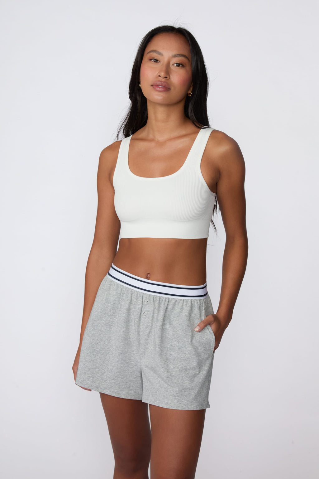 Cloud Cotton Pajama Shorts - Heather Grey