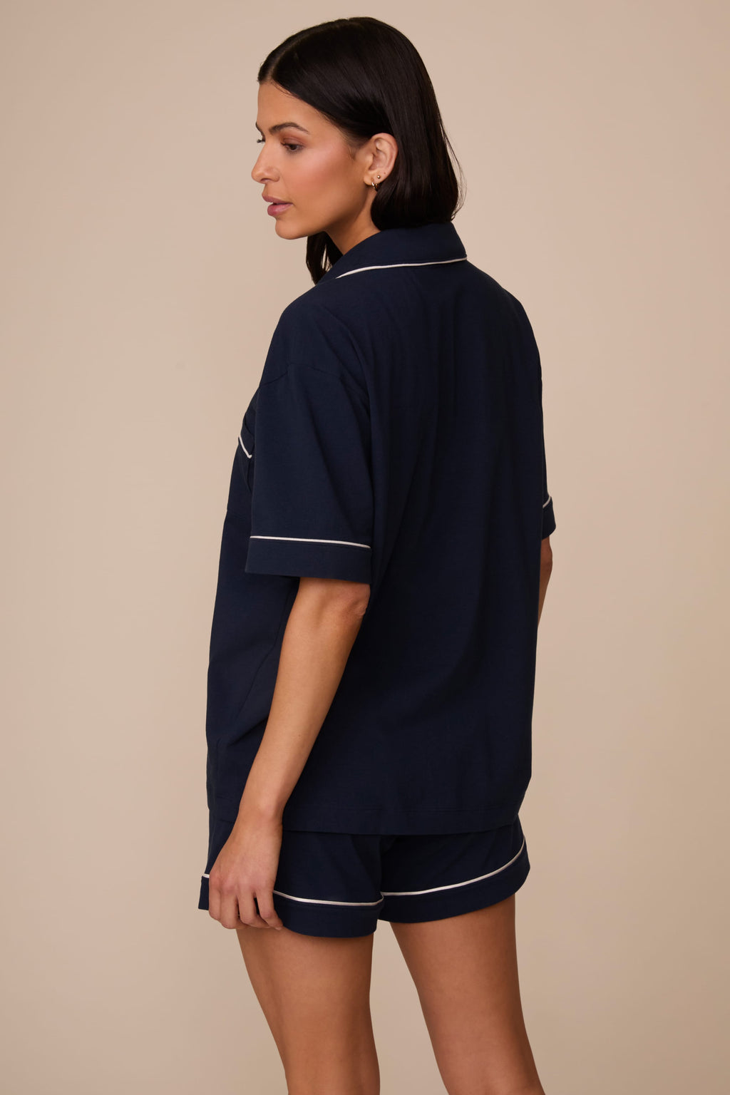 Perfect Pima Pajama Shirt - Navy