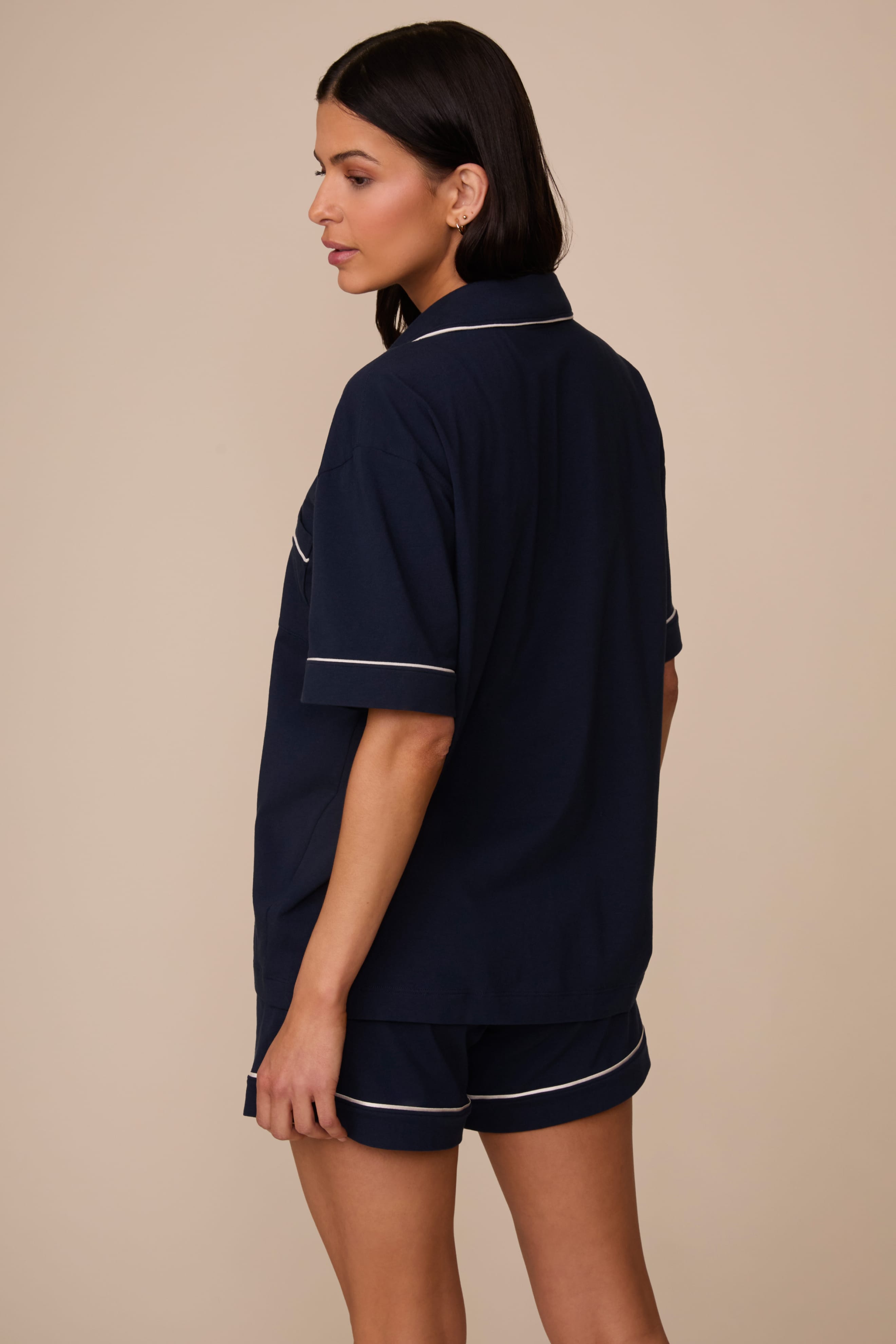 Perfect Pima Pajama Shirt - Navy