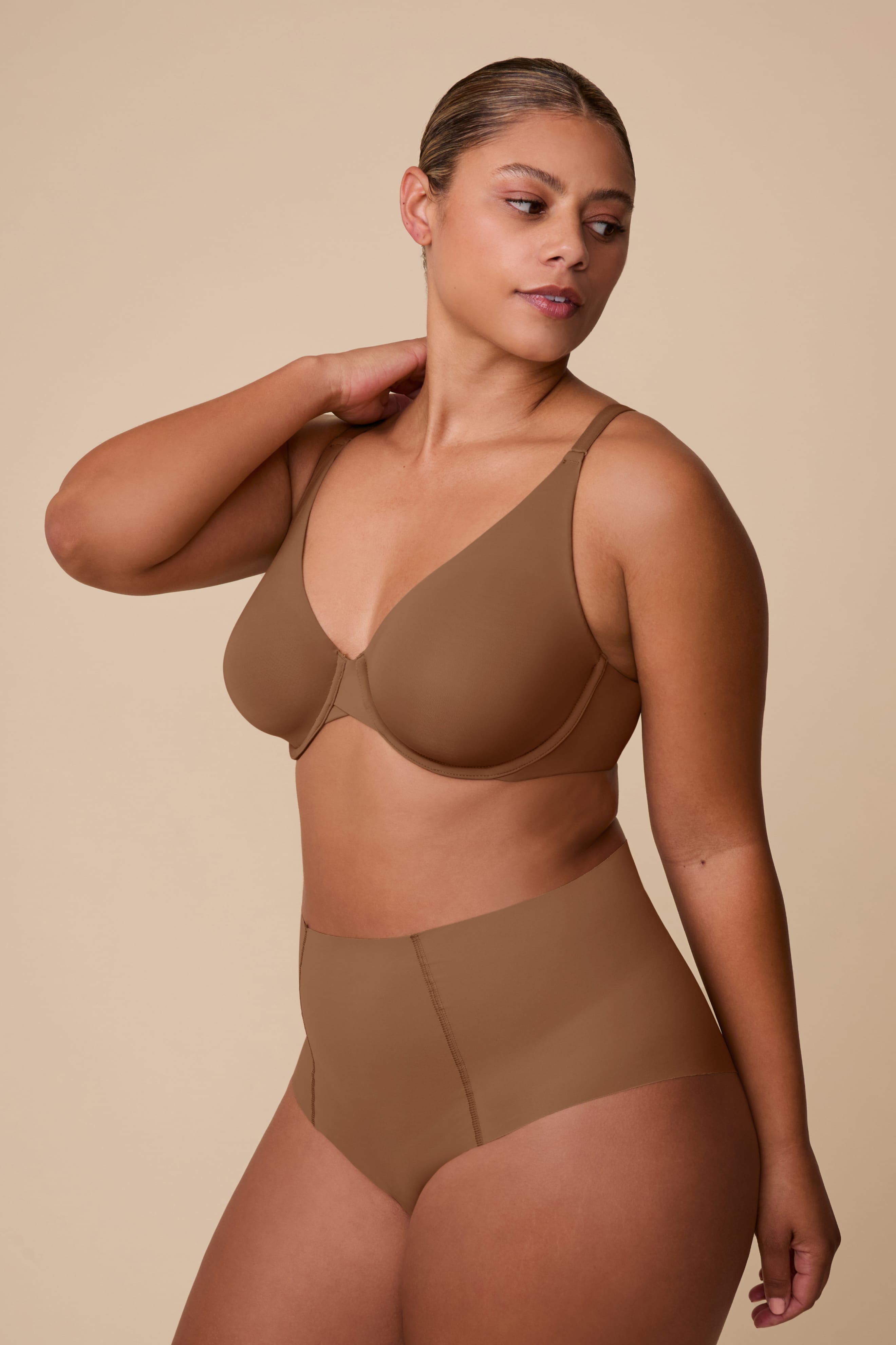 Base Unlined Bra - Brown