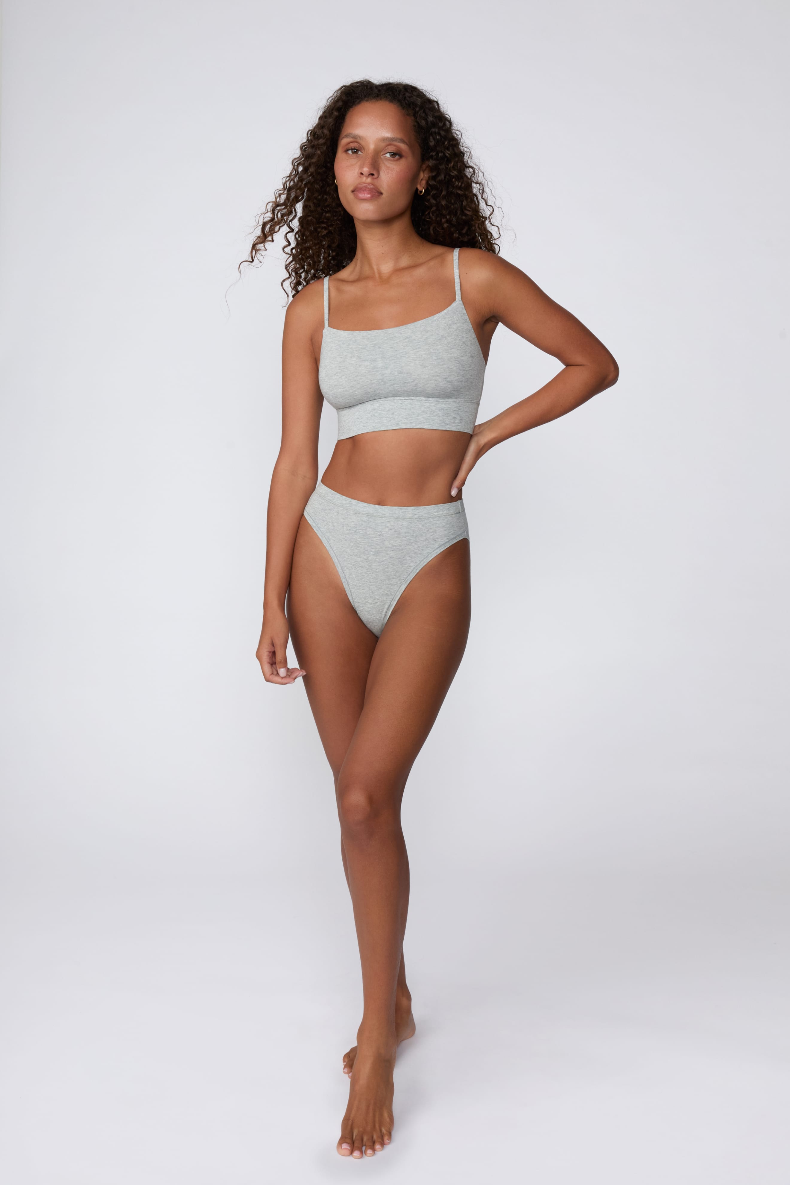 Cloud Cotton French Cut Brief - Heather Grey