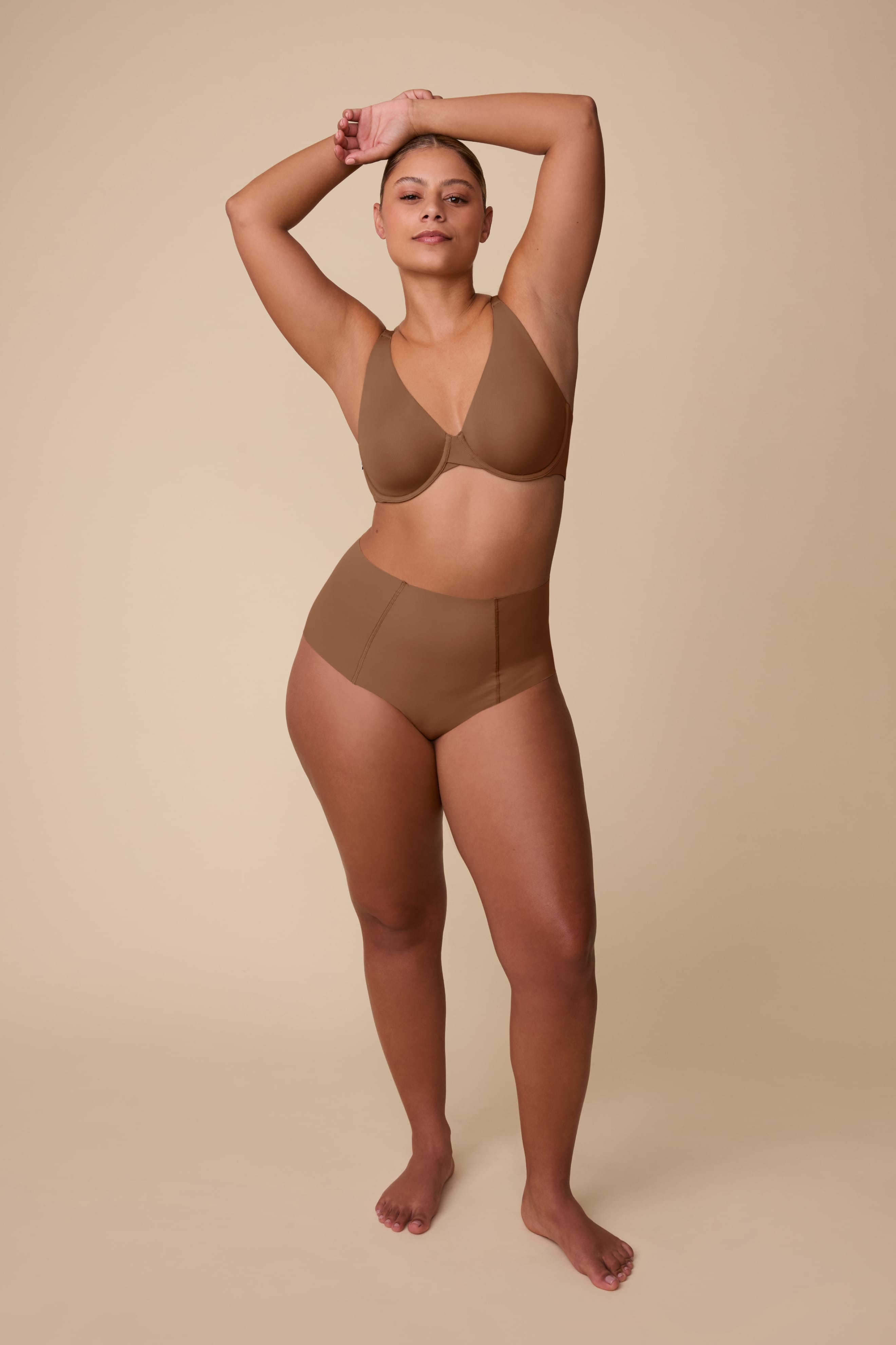 Base Unlined Bra - Brown