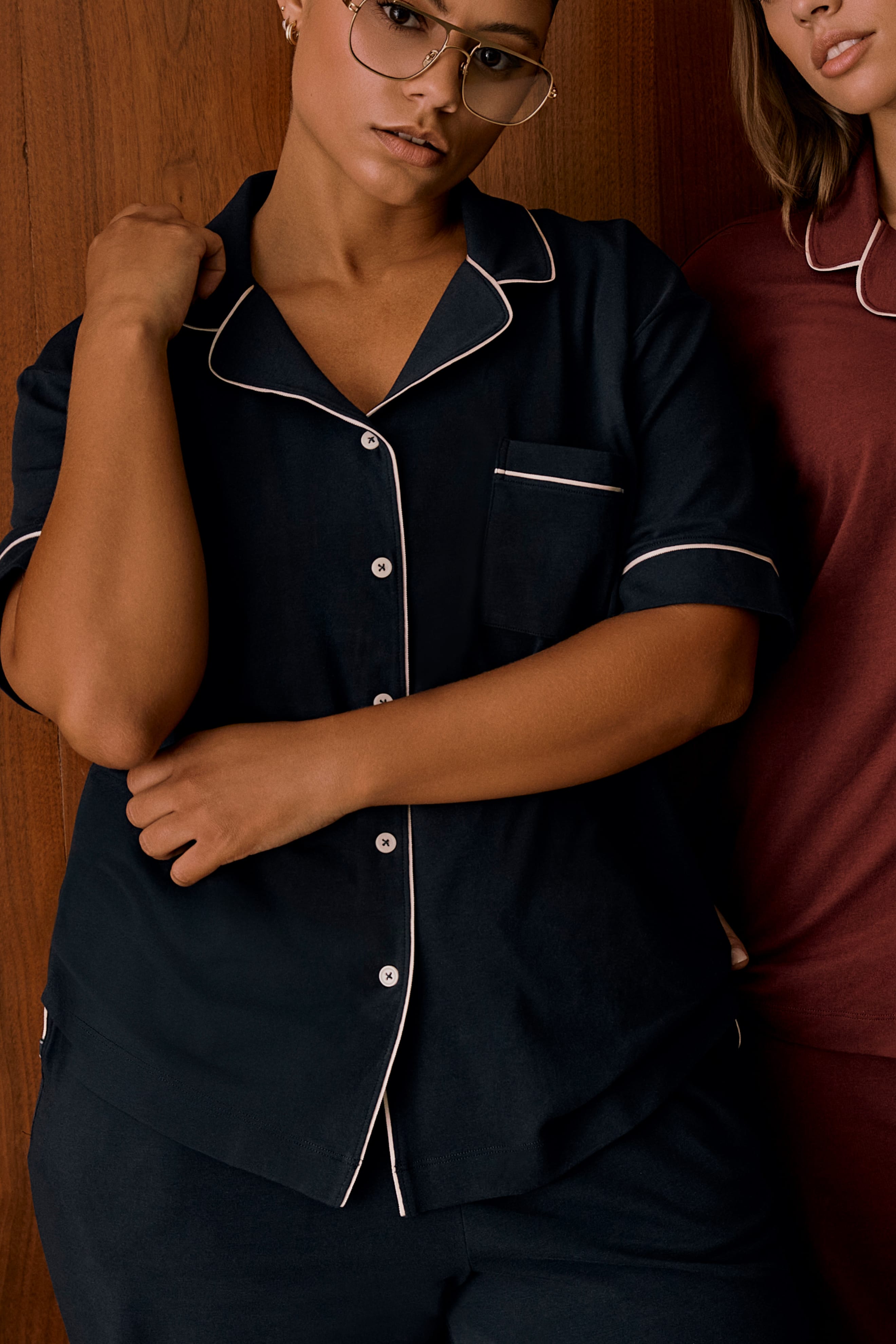 Perfect Pima Pajama Shirt - Navy