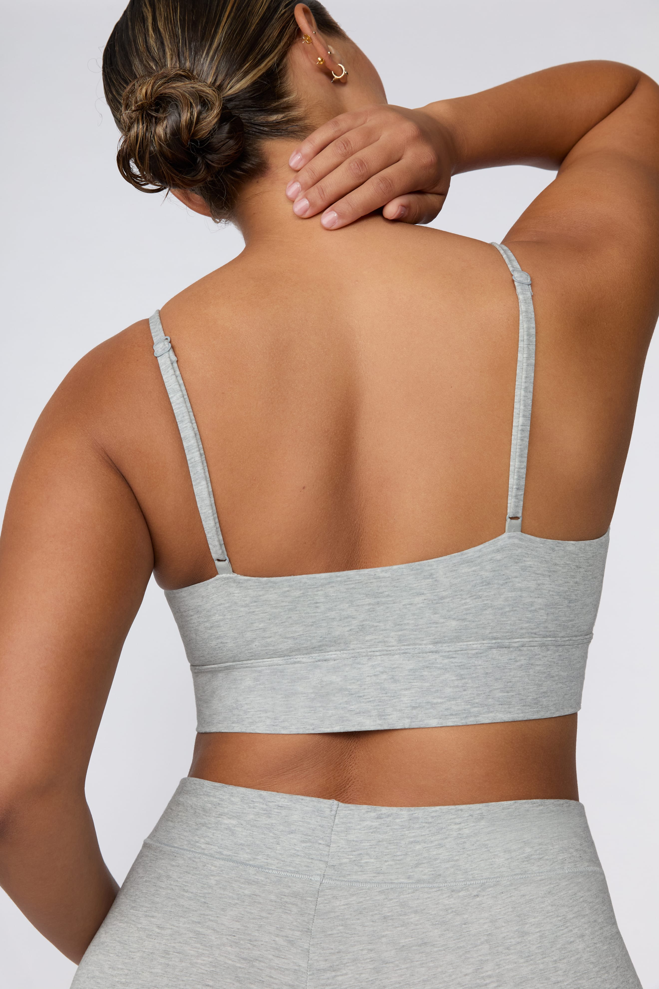 Cloud Cotton Triangle Bralette - Heather Grey