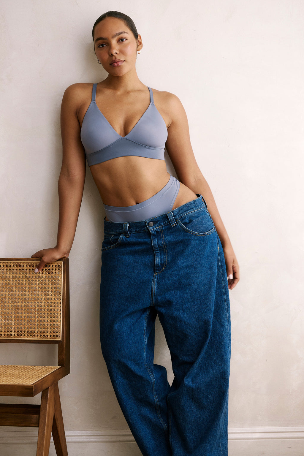Bliss Triangle Bralette - Steel