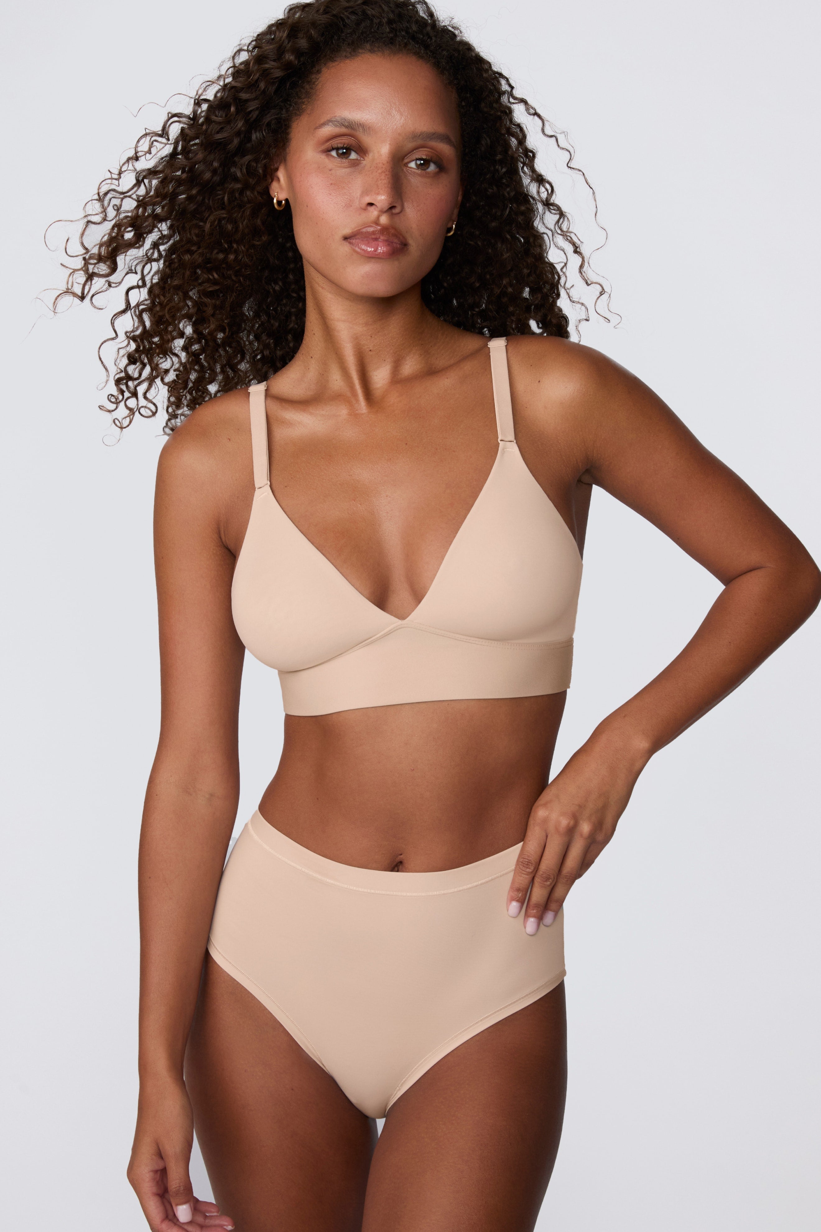 Bliss Triangle Bralette - Beige