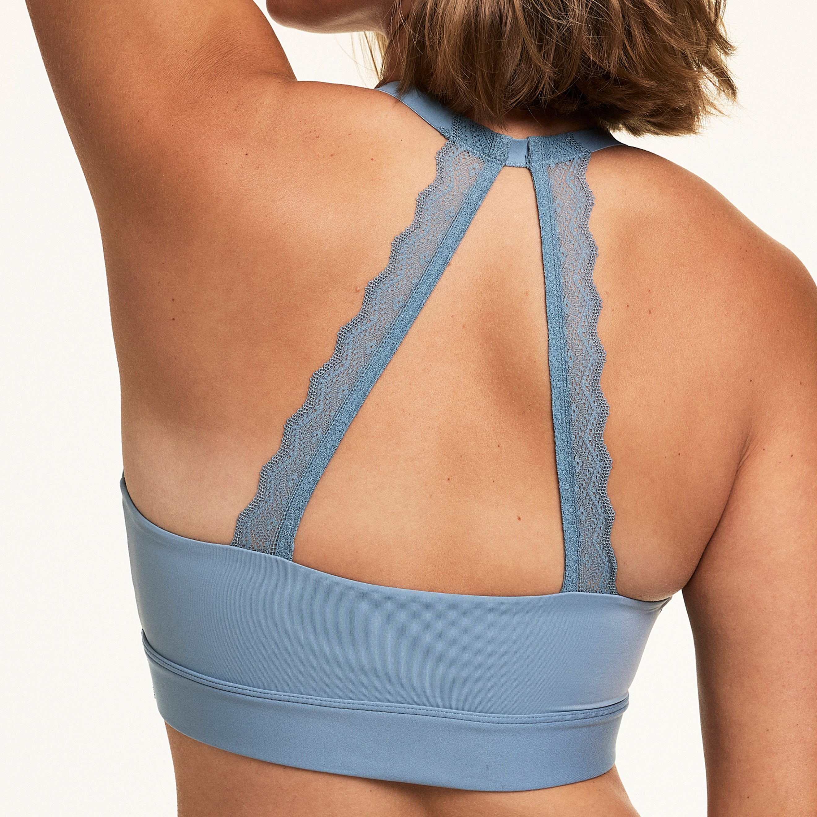 Bliss Lace Halterneck Bralette - Poolside