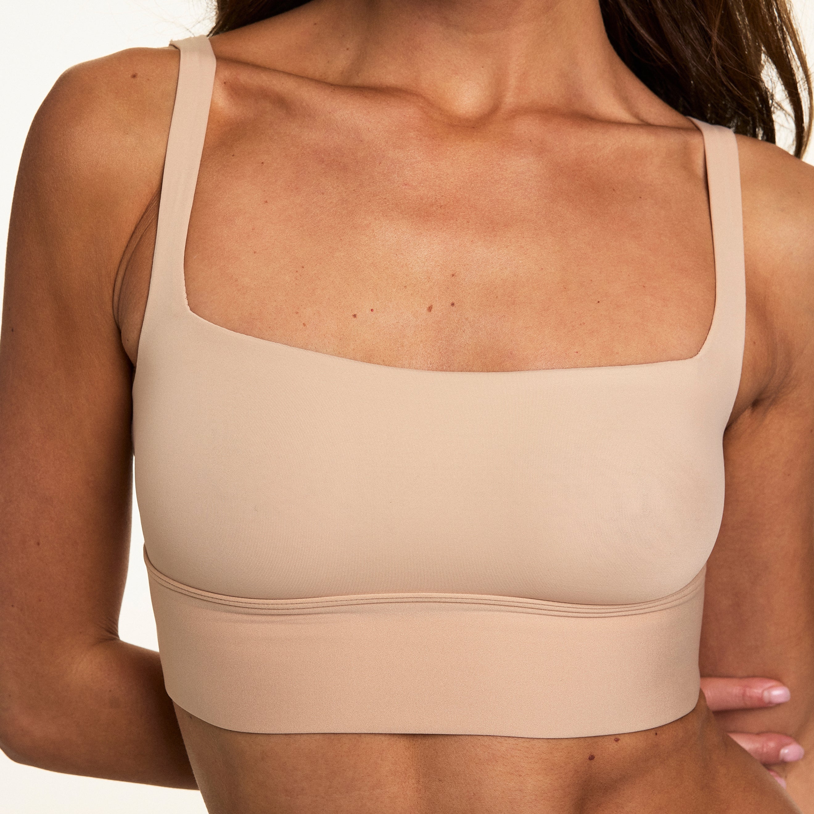 Bliss Square Neck Bralette - Beige