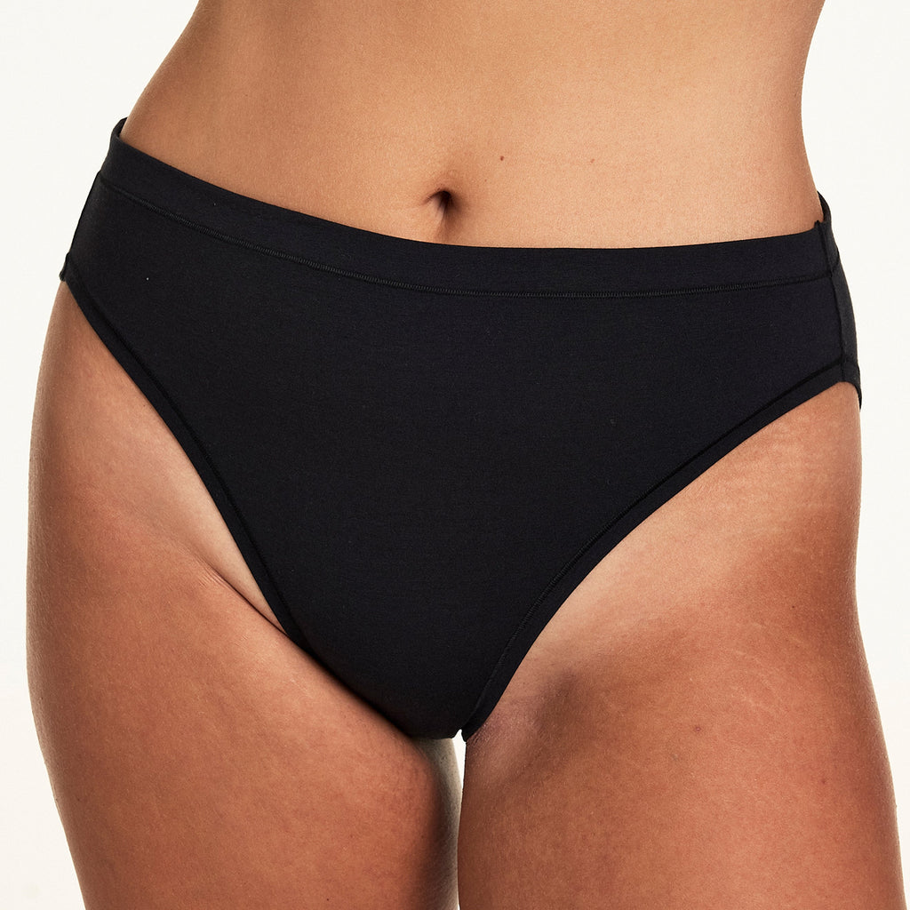 Cloud Cotton French Cut Brief - Black