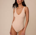 Bliss Plunge Bodysuit - Beige