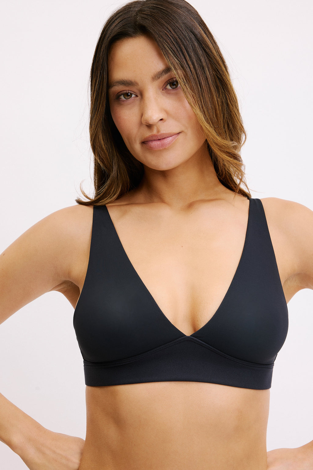 Bliss Plunge Adjustable Bralette - Black