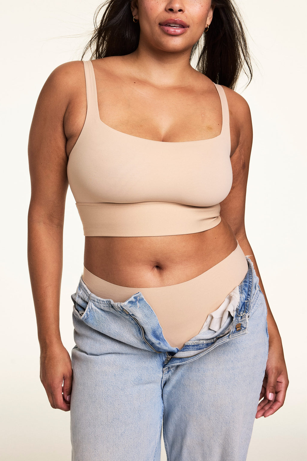 Bliss Square Neck Bralette - Beige