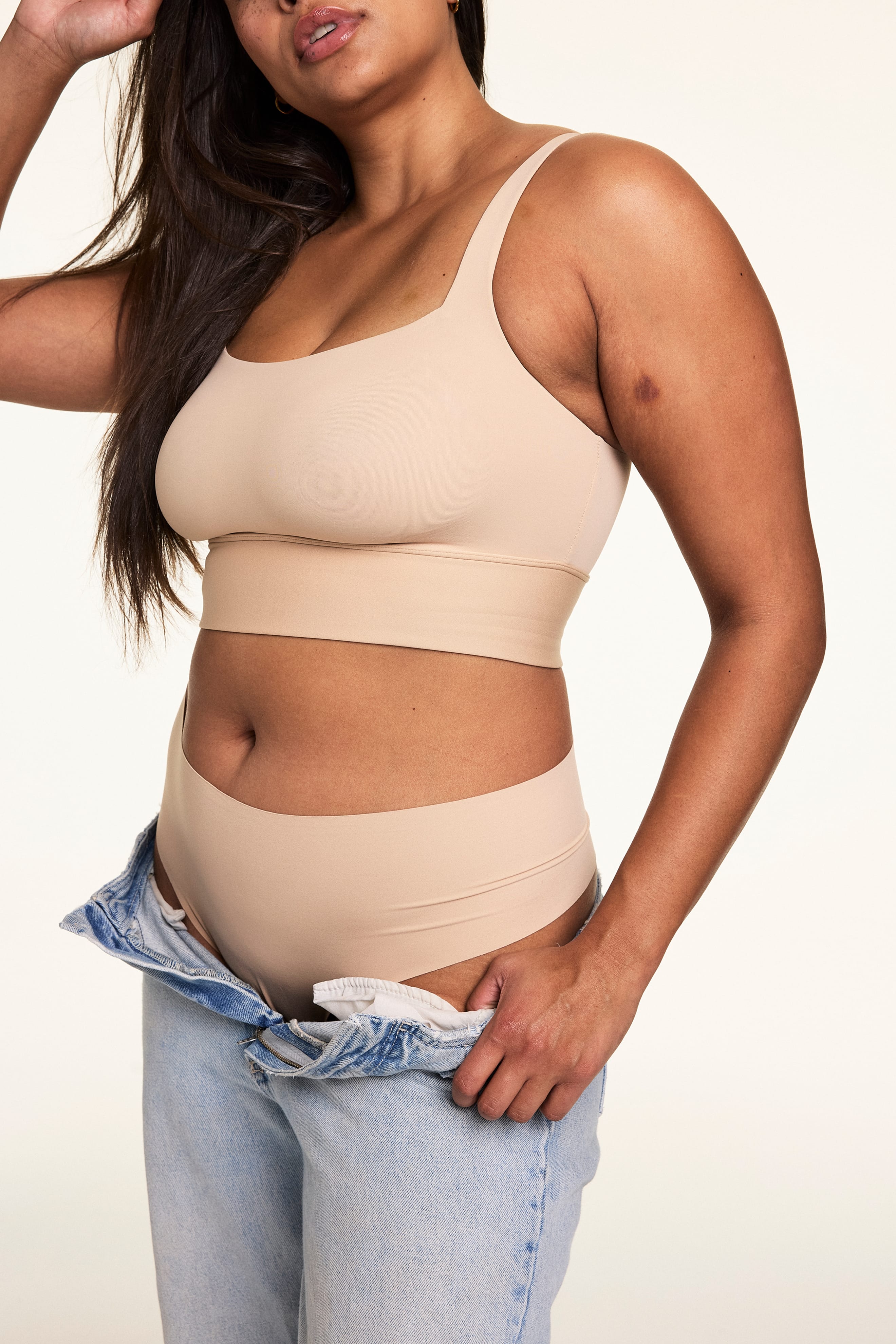 Bliss Square Neck Bralette - Beige
