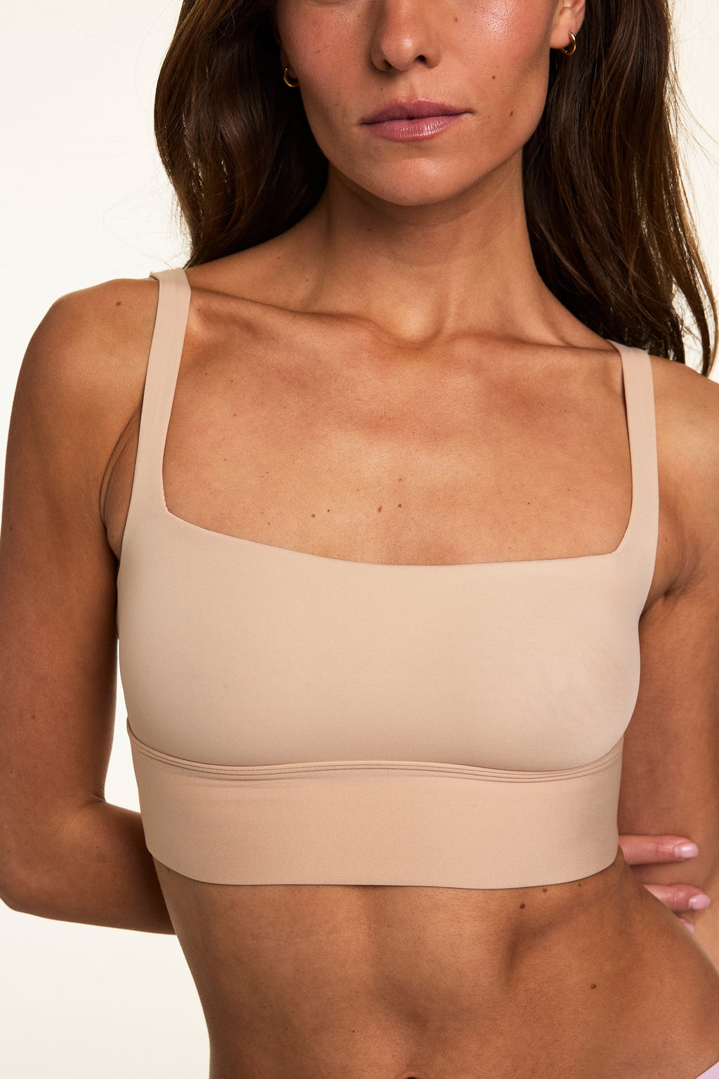 Bliss Square Neck Bralette - Beige