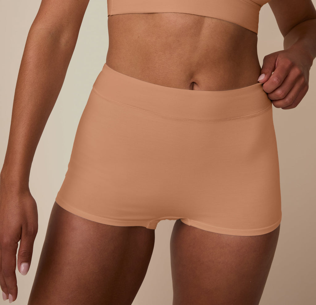 Cloud Cotton Highwaist Boyshort - Dune