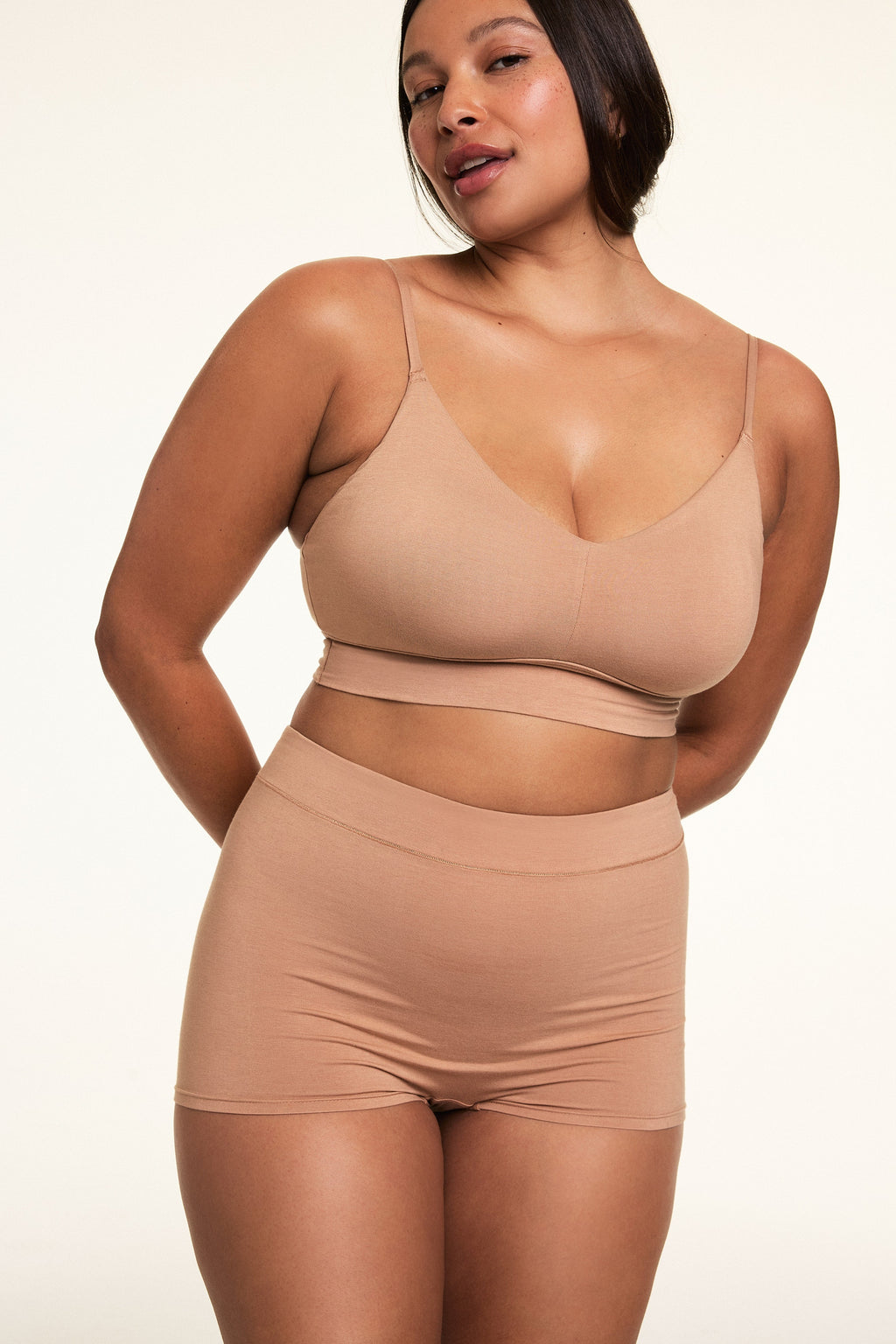 Cloud Cotton Highwaist Boyshort - Dune