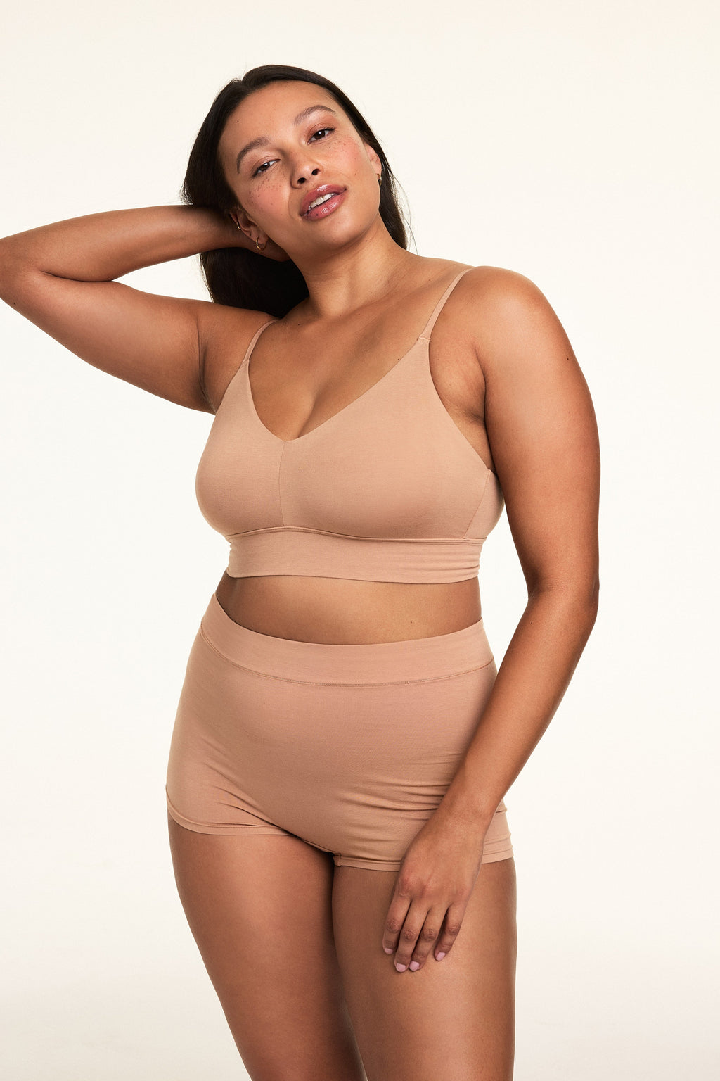 Cloud Cotton Highwaist Boyshort - Dune