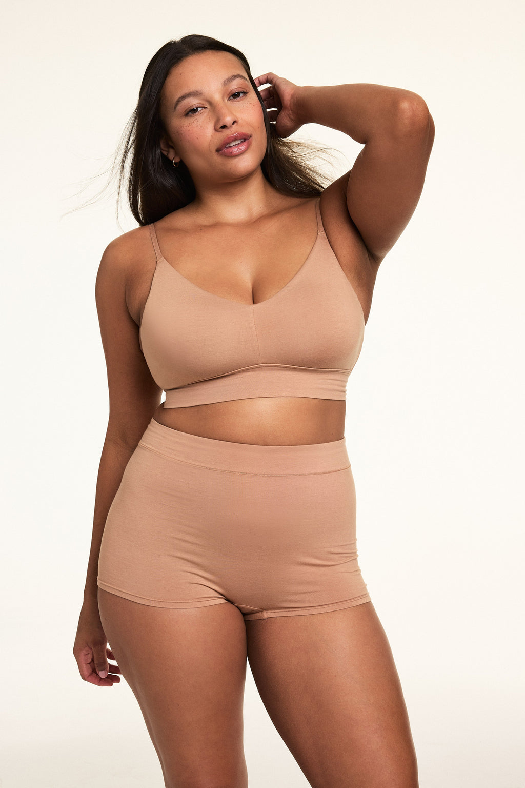 Cloud Cotton Highwaist Boyshort - Dune