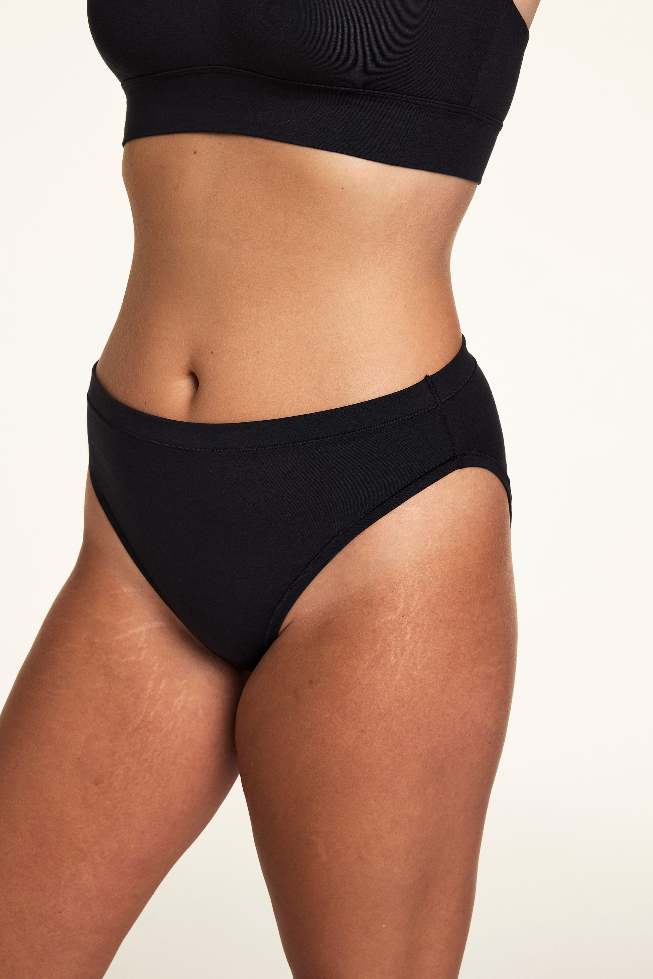 Cloud Cotton French Cut Brief - Black