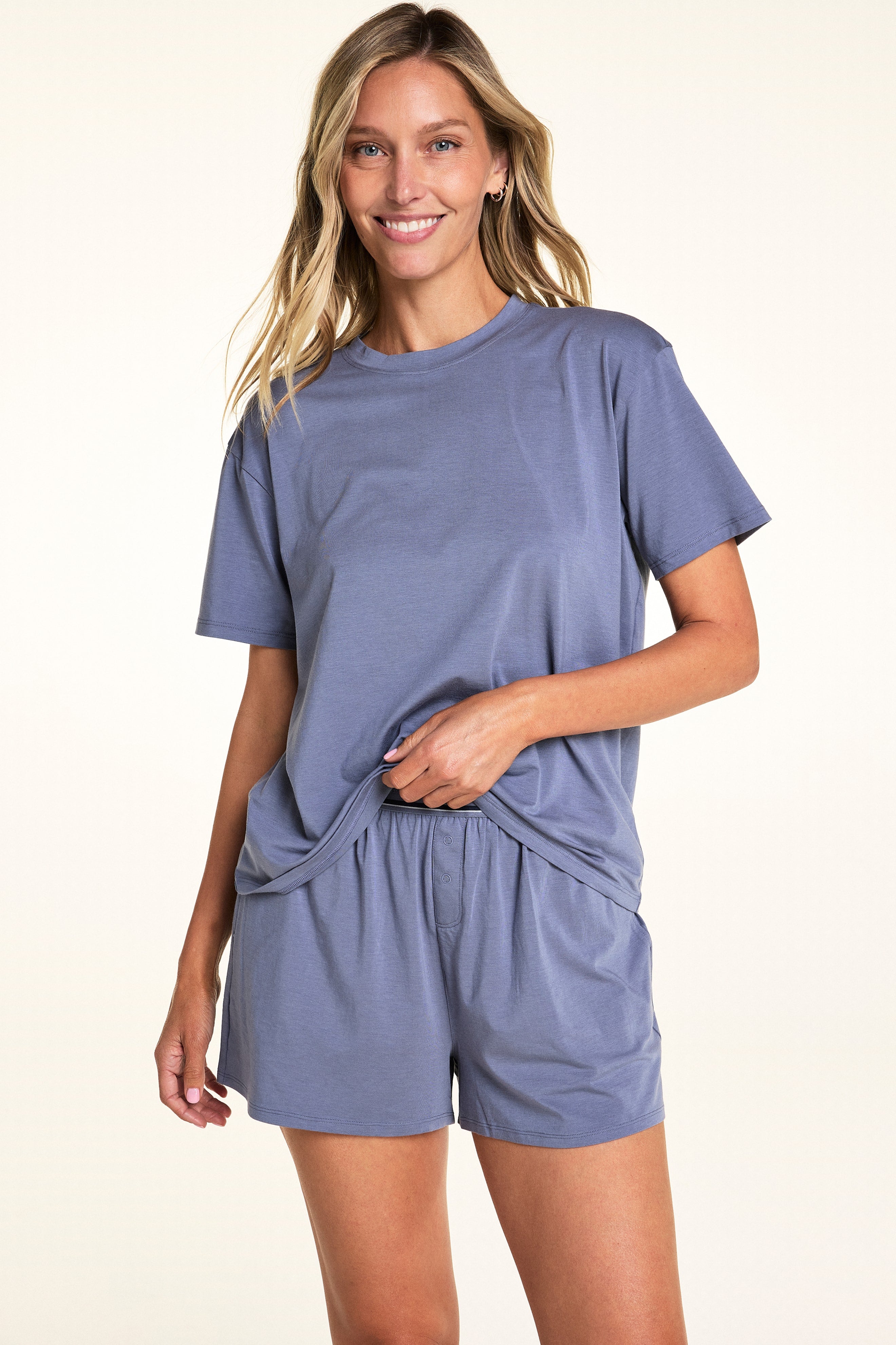 Cloud Cotton Pajama Shirt - Slate