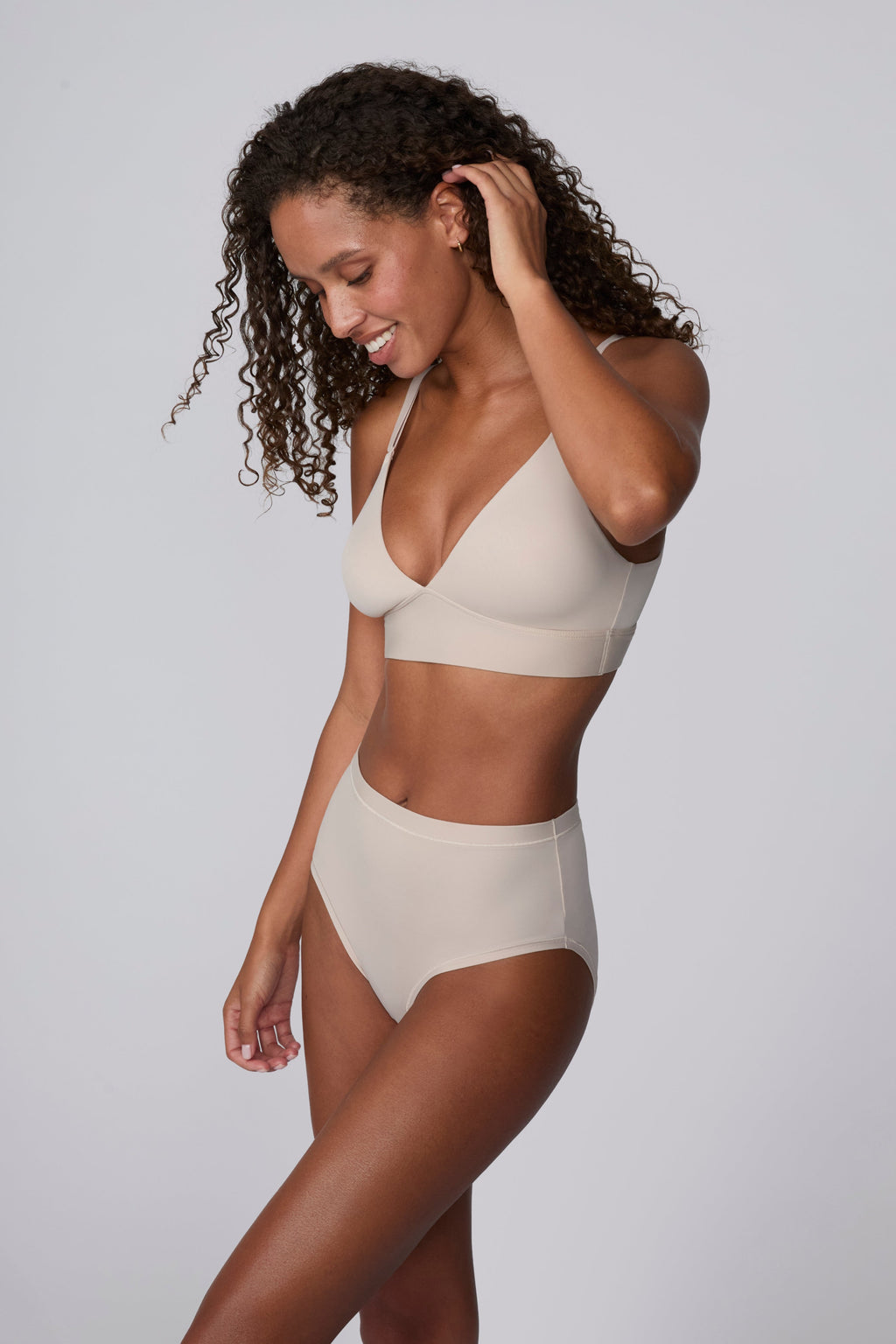 Bliss Triangle Bralette - Pebble