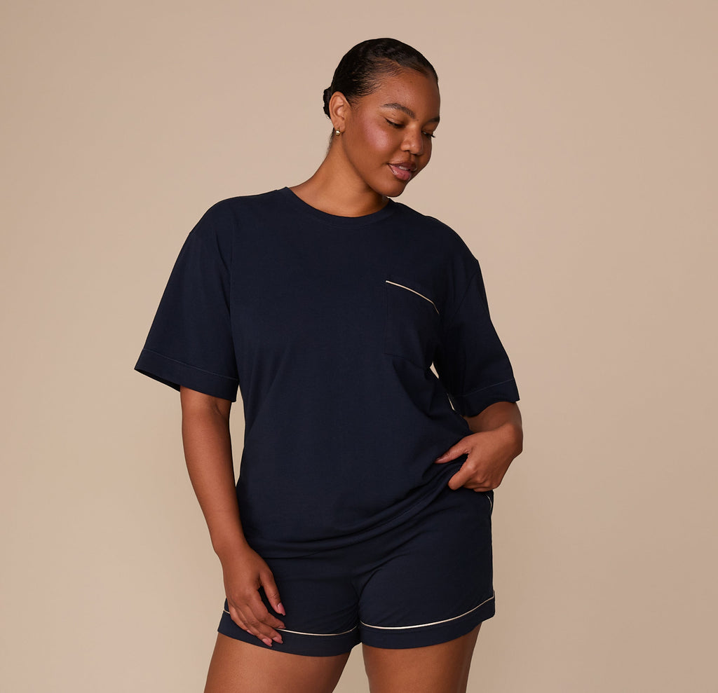 Perfect Pima Pajama Tee & Shorts Set