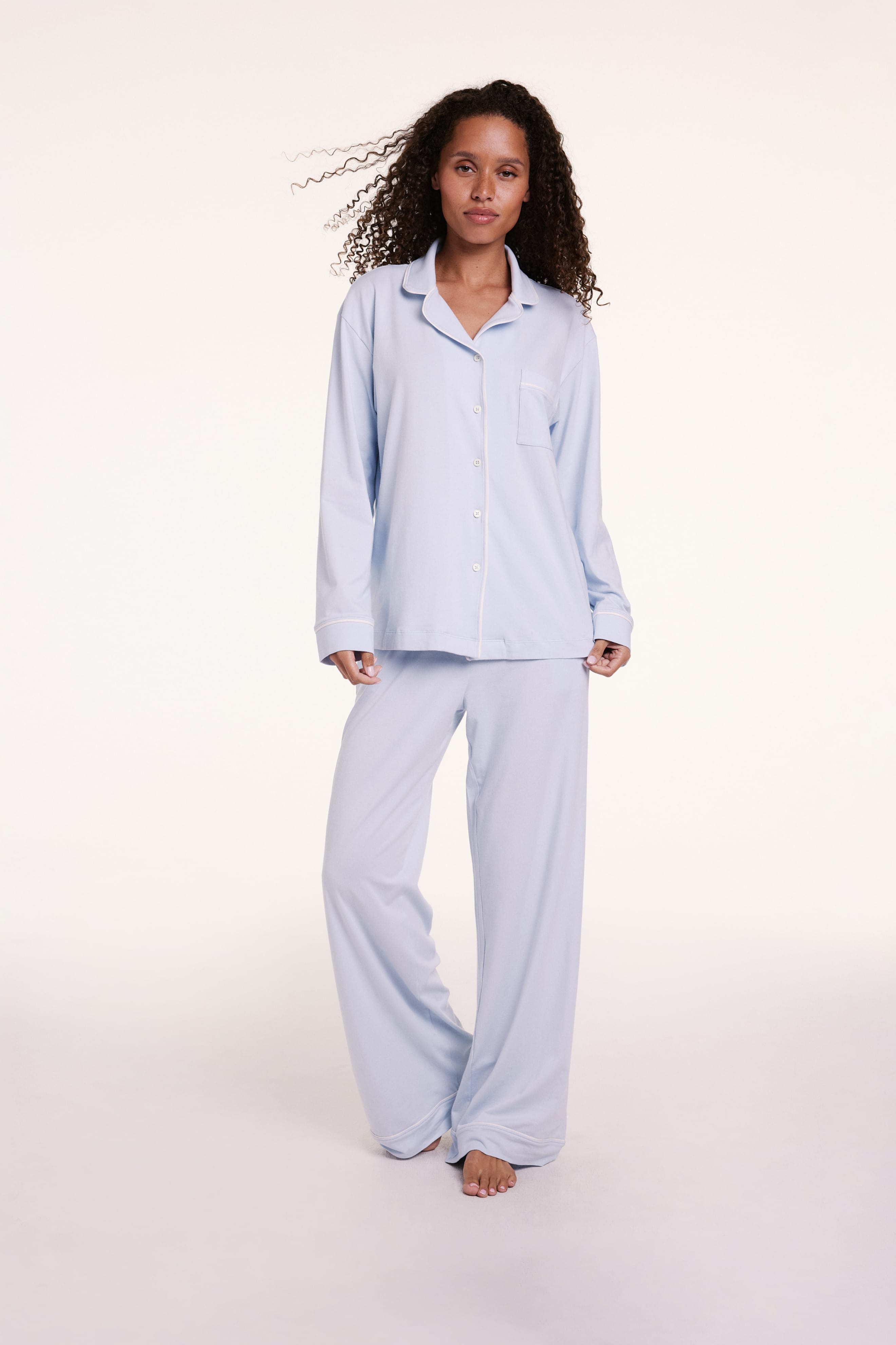 Perfect Pima Pajama Pants - Soft Blue