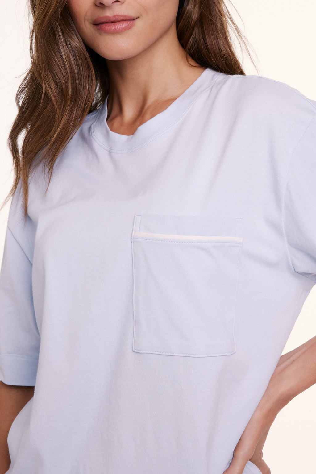 Perfect Pima Pajama Tee - Soft Blue